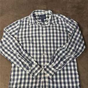 American Rag CIE Mens Medium Shirt Flannel Plaid Long Sleeve Button Down